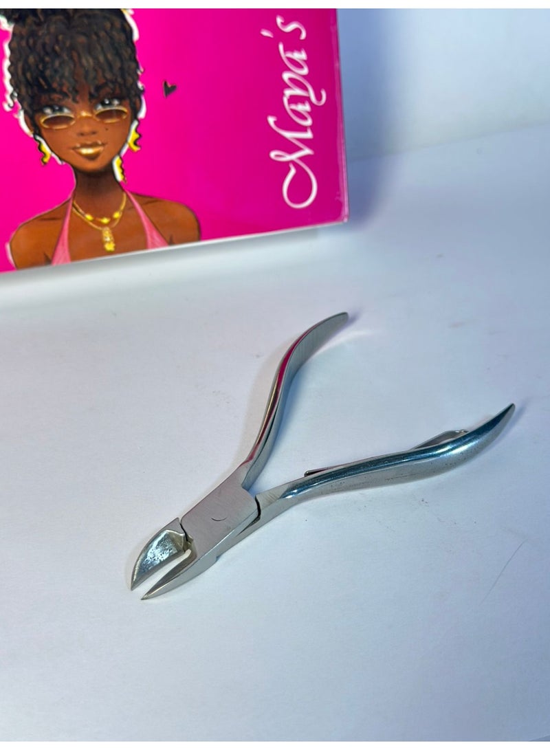 مقص أظافر احترافي من الفولاذ المقاوم للصدأ لإزالة الجلد الميت، أدوات العناية بالأظافر (فضي) قطعة واحدة - Image 3